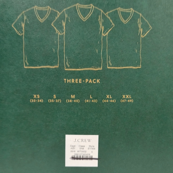 New J Crew V-neck undershirts three-pack BY548 - Picture 11 of 12